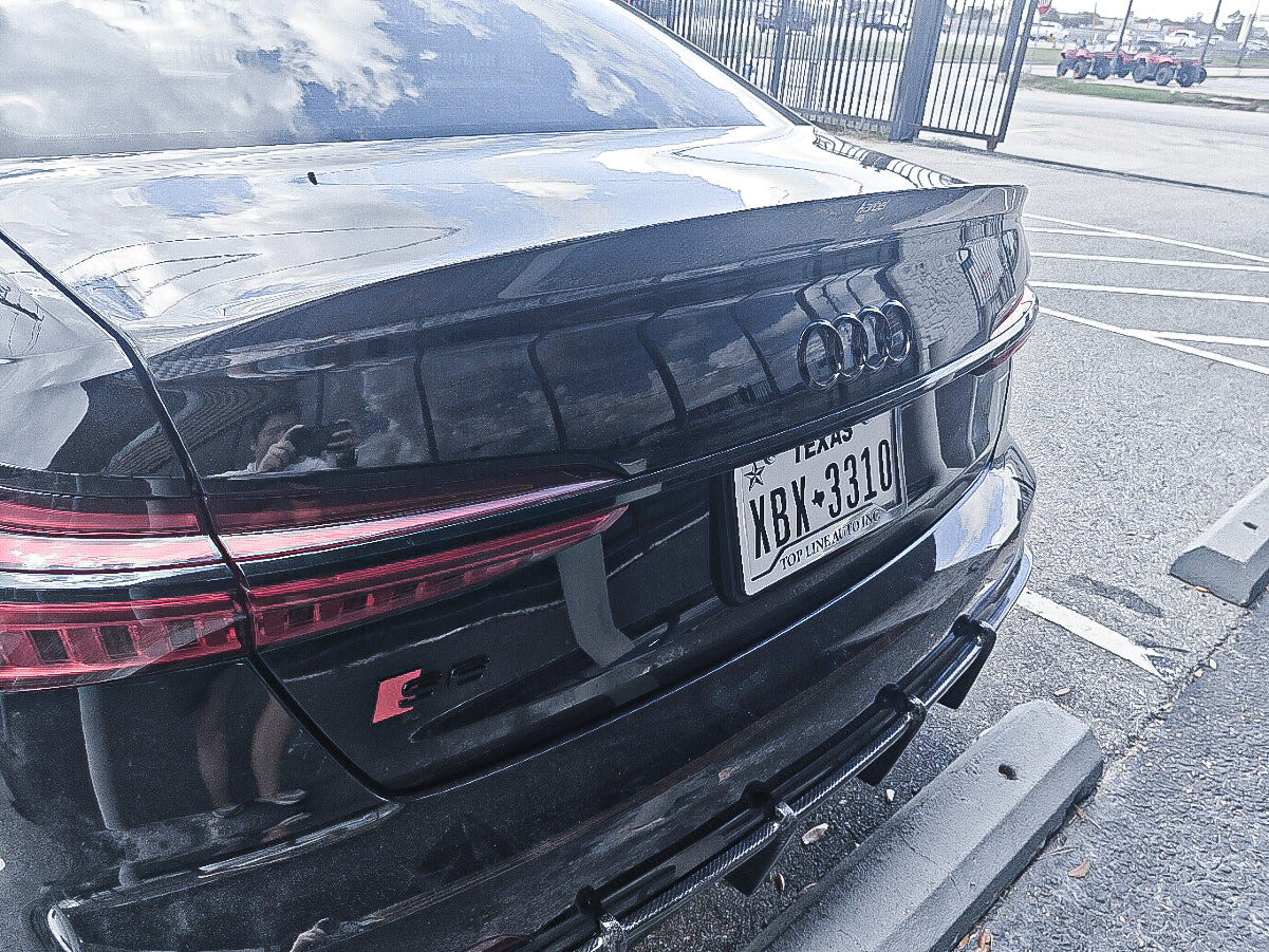 Audi S6 / A6 C8 2019 2020 2021 2022 2023 2024 with Aftermarket Parts - Rear Spoiler Pre-preg Carbon Fiber from Karbel Carbon