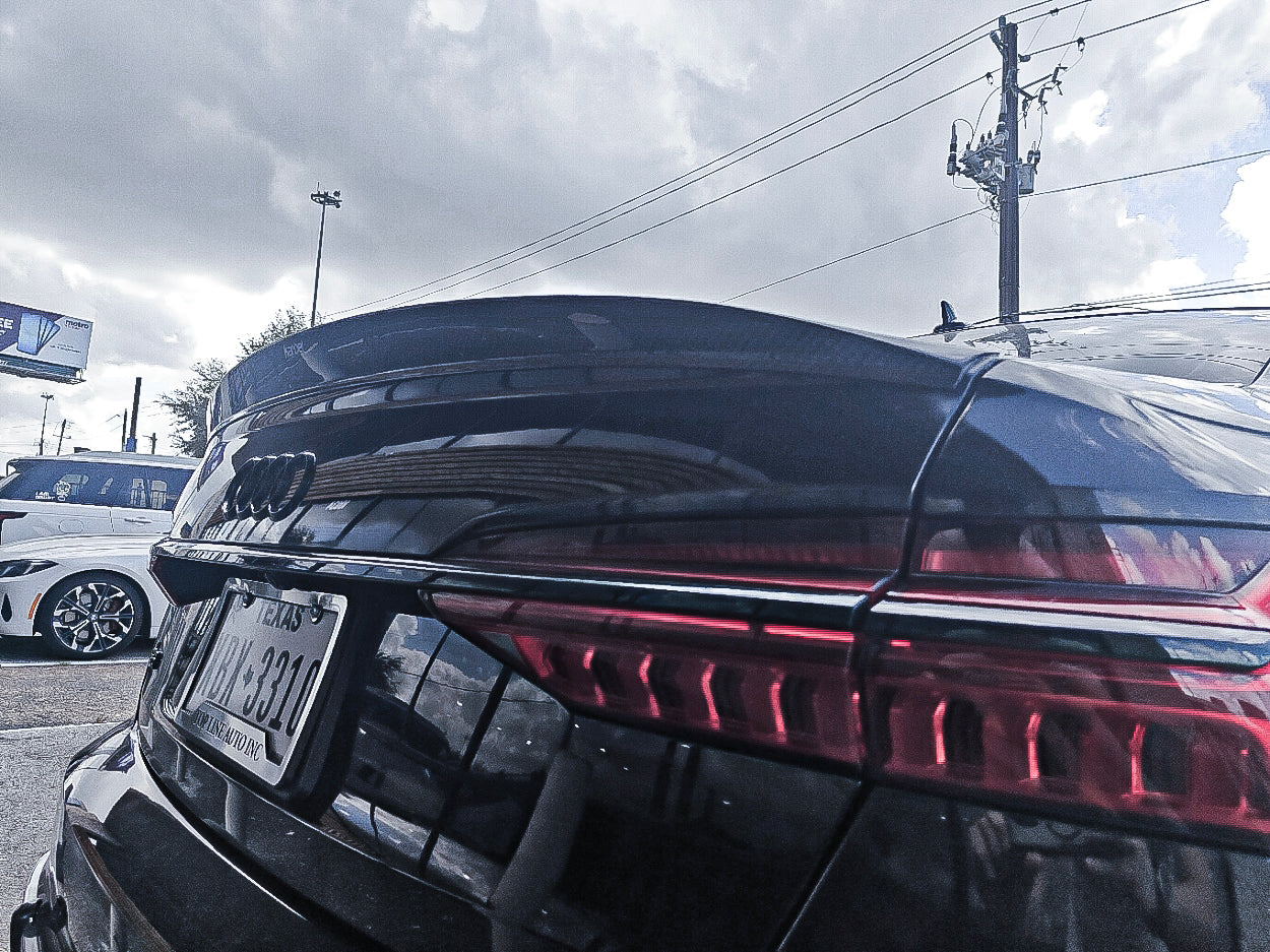 Audi S6 / A6 C8 2019 2020 2021 2022 2023 2024 with Aftermarket Parts - Rear Spoiler Pre-preg Carbon Fiber from Karbel Carbon