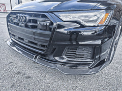 Audi S6 / A6 Avant / A6 (with S-line bumper, does not fit base model) C8 2019 2020 2021 2022 2023 2024 with Aftermarket Parts - Front Lip Pre-preg Carbon Fiber from Karbel Carbon