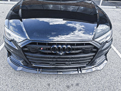 Audi S6 / A6 Avant / A6 (with S-line bumper, does not fit base model) C8 2019 2020 2021 2022 2023 2024 with Aftermarket Parts - Front Lip Pre-preg Carbon Fiber from Karbel Carbon