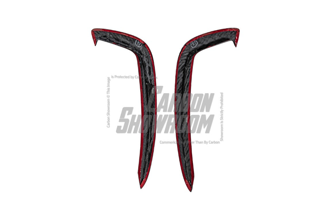 Audi S7 A7 S-line (with s-line bumper, does not base model) C7.5 2016-2018 with Aftermarket Parts - Upper Valences Pre-preg Carbon Fiber from Karbel Carbon