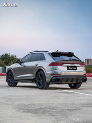 Audi Q8 2019-ON with Aftermarket Parts - V1 Style Rear Diffuser Pre-preg Carbon Fiber from Karbel Carbon