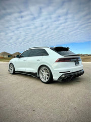 Audi Q8 2019-ON with Aftermarket Parts - V1 Style Rear Diffuser Pre-preg Carbon Fiber from Karbel Carbon
