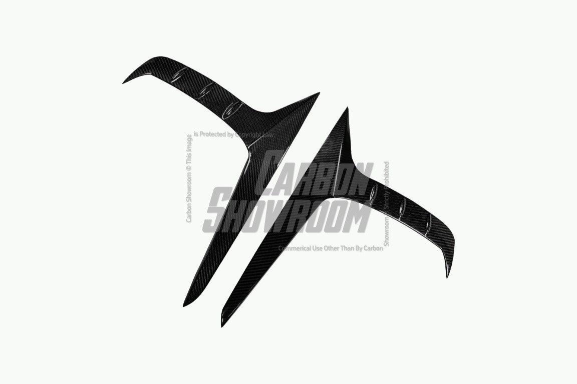 Audi SQ8 Q8 (with s-line bumper) Pre-facelift 2019 2020 2021 2022 2023 with Aftermarket Parts - Upper Valences Pre-preg Carbon Fiber from Karbel Carbon