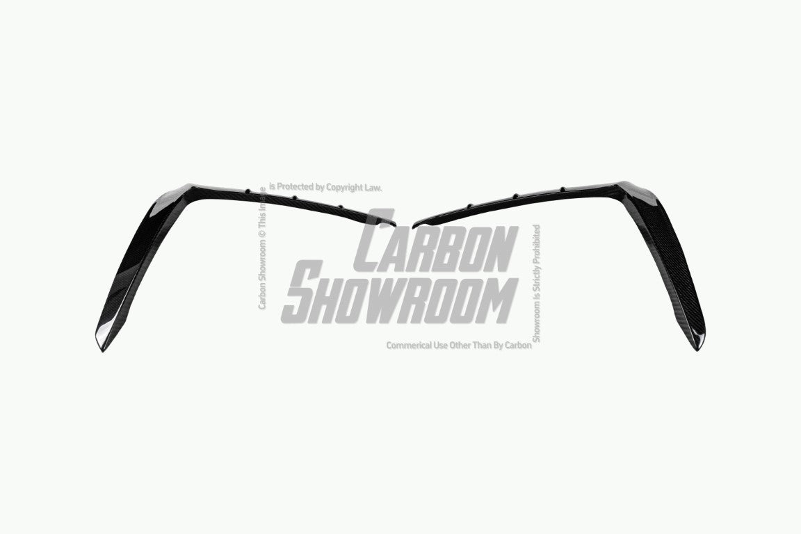 Audi SQ8 Q8 (with s-line bumper) Pre-facelift 2019 2020 2021 2022 2023 with Aftermarket Parts - Upper Valences Pre-preg Carbon Fiber from Karbel Carbon