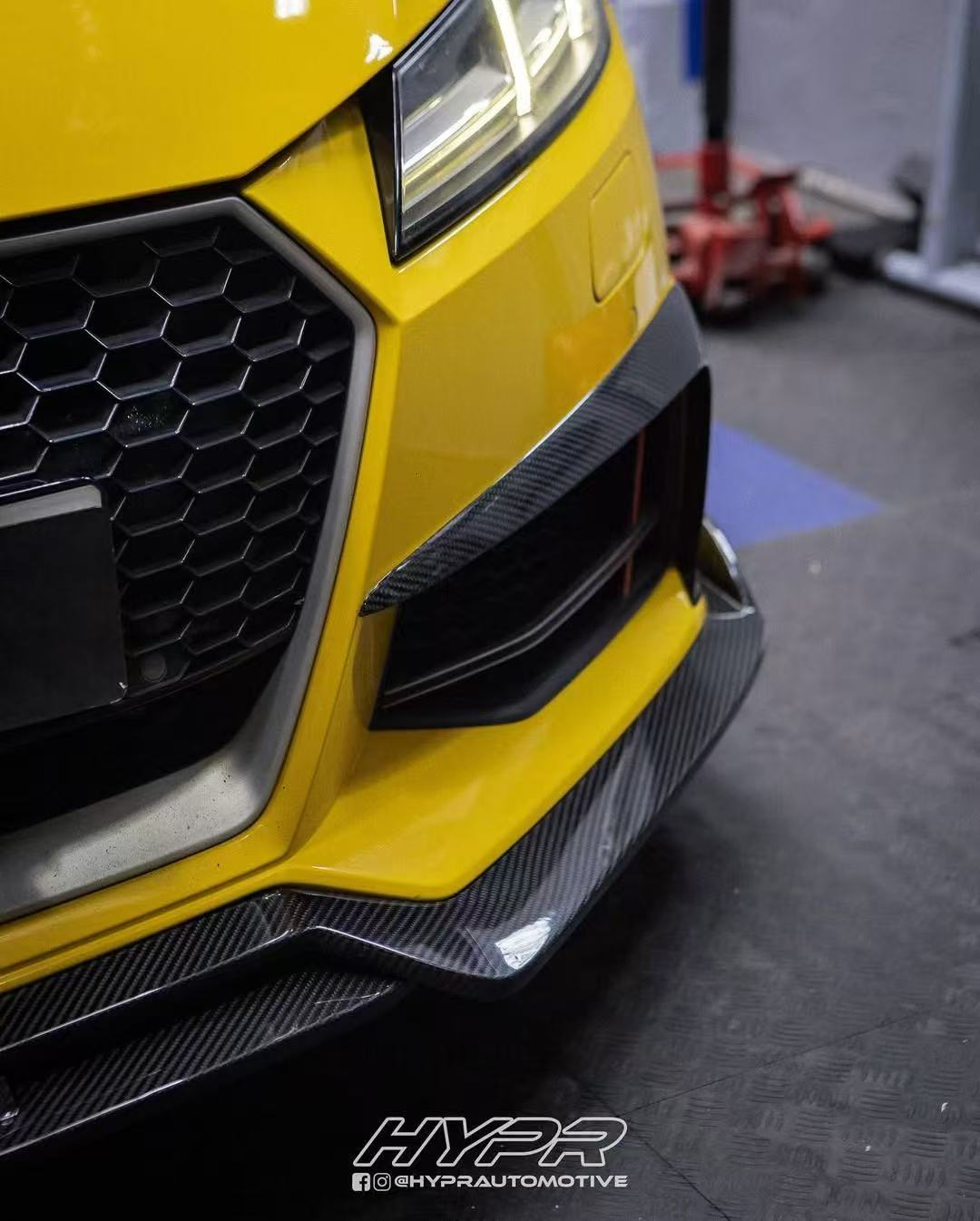 Audi TTS / TT (with s-line bumper) 8S MK3 2015 2016 2017 2018 2019 with Aftermarket Parts - Front Lip Pre-preg Carbon Fiber from Karbel Carbon