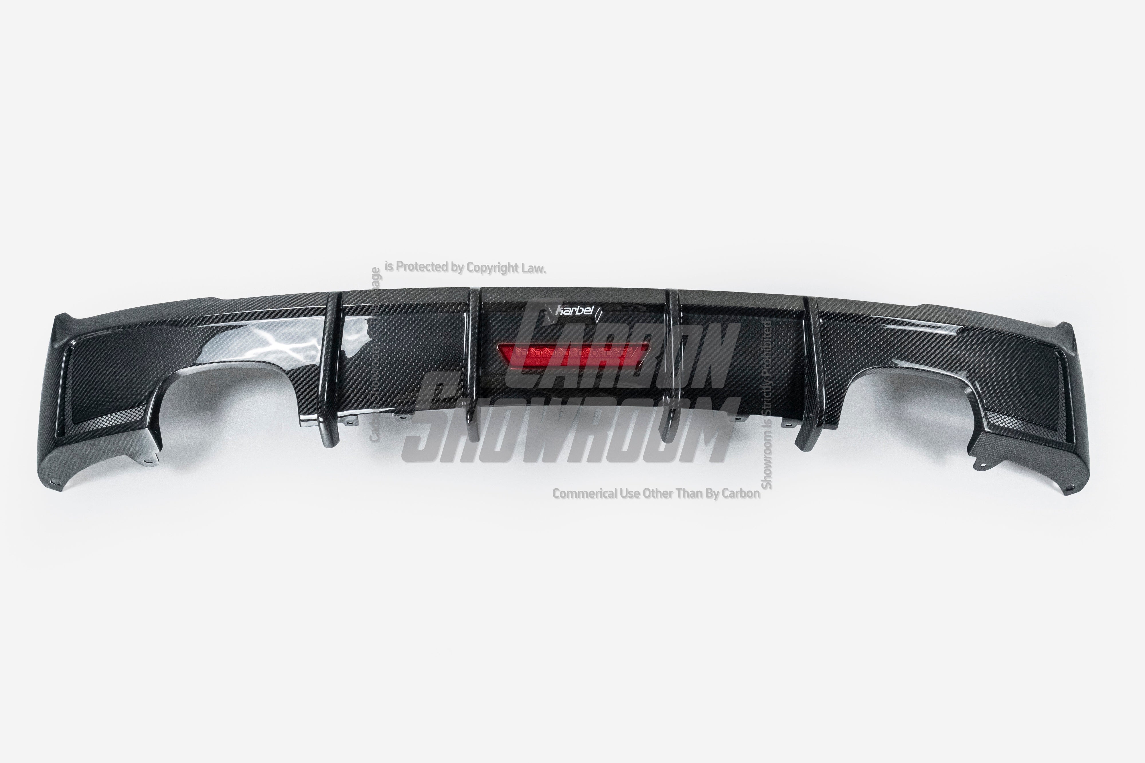 BMW 2 Series M240i 230i (with M-Package bumper) F22/F23 2014 2015 2016 2017 2018 2019 2020 2021 with Aftermarket Parts - Rear Diffuser Pre-preg Carbon Fiber from Karbel Carbon