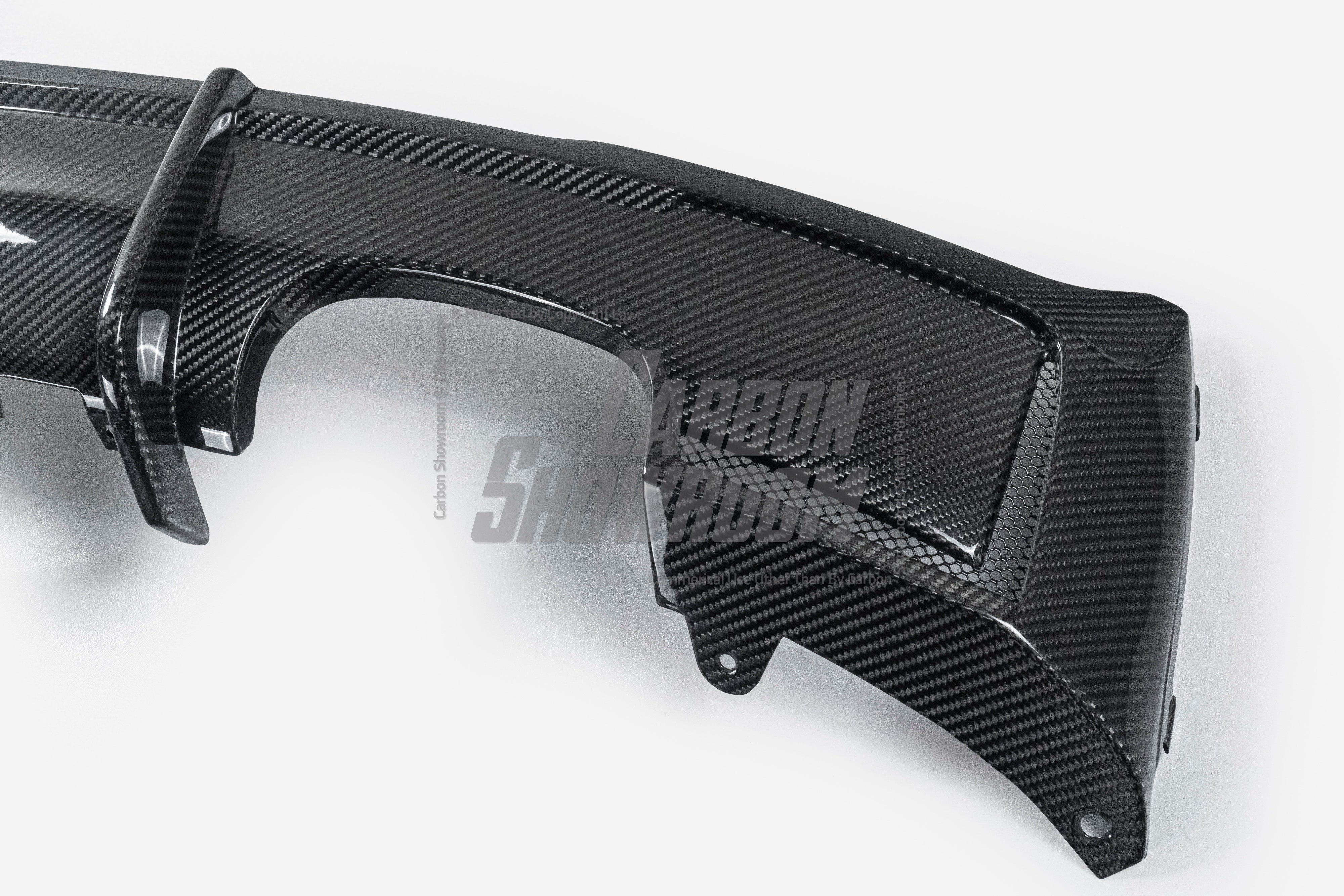 BMW 2 Series M240i 230i (with M-Package bumper) F22/F23 2014 2015 2016 2017 2018 2019 2020 2021 with Aftermarket Parts - Rear Diffuser Pre-preg Carbon Fiber from Karbel Carbon
