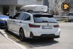 BMW 3 Series 330i (with M-package bumper, does not fit base model) M340i G20 G21 LCI 2023-ON with Aftermarket Parts - Rear Diffuser & Canards Pre-preg Carbon Fiber from Karbel Carbon