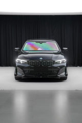 BMW 3 Series 330i (with M-package bumper, does not fit base model) M340i G20 G21 LCI 2023 2024 with Aftermarket Parts - V2 Style Front Lip Pre-preg Carbon Fiber from Karbel Carbon