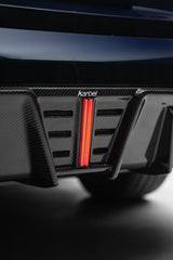 BMW 3 Series 330i (with M-package bumper, does not fit base model) M340i G20 G21 LCI 2023 2024 with Aftermarket Parts - V2 Style Diffuser & Canards Pre-preg Carbon Fiber from Karbel Carbon