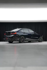 BMW 3 Series 330i (with M-package bumper, does not fit base model) M340i G20 G21 LCI 2023 2024 with Aftermarket Parts - V2 Style Diffuser & Canards Pre-preg Carbon Fiber from Karbel Carbon
