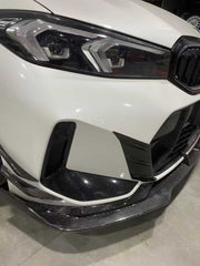 BMW 3 Series 330i (with M-package bumper, does not fit base model) M340i G20 G21 LCI 2023 2024 with Aftermarket Parts - V2 Style Front Canards Pre-preg Carbon Fiber from Karbel Carbon