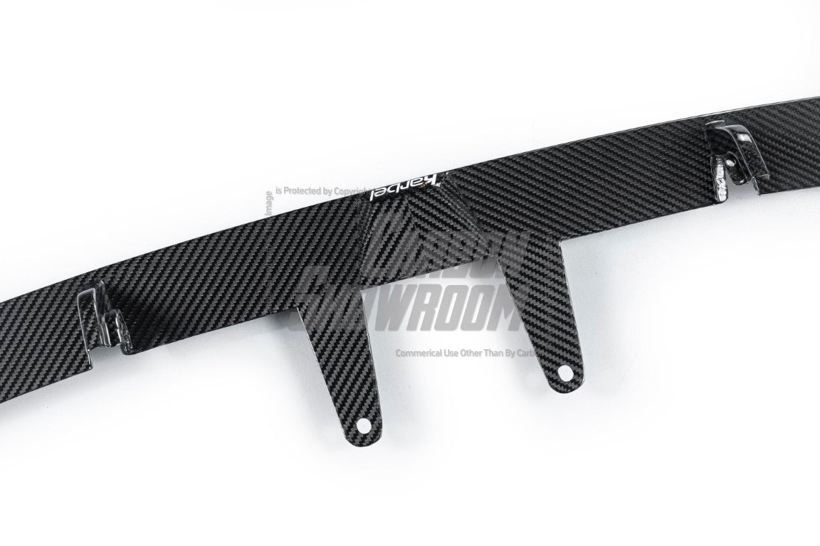 BMW 3 Series 330i (with M-package bumper, does not fit base model) M340i G20 G21 LCI 2023 2024 with Aftermarket Parts - V2 Style Front Lip Pre-preg Carbon Fiber from Karbel Carbon