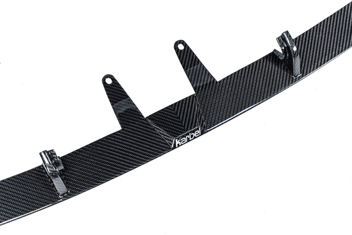 BMW 3 Series 330i (with M-package bumper, does not fit base model) M340i G20 G21 LCI 2023-ON with Aftermarket Parts - Front Lip Pre-preg Carbon Fiber from Karbel Carbon