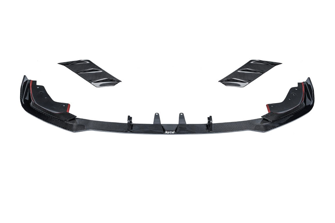 BMW 3 Series 330i (with M-package bumper, does not fit base model) M340i G20 G21 LCI 2023-ON with Aftermarket Parts - Front Lip Pre-preg Carbon Fiber from Karbel Carbon