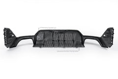 BMW 3 Series 330i (with M-package bumper, does not fit base model) M340i G20 G21 LCI 2023-ON with Aftermarket Parts - Rear Diffuser & Canards Pre-preg Carbon Fiber from Karbel Carbon