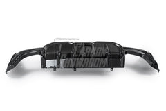 BMW 3 Series 330i (with M-package bumper, does not fit base model) M340i G20 G21 LCI 2023-ON with Aftermarket Parts - Rear Diffuser & Canards Pre-preg Carbon Fiber from Karbel Carbon