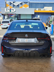 BMW 3 Series 330i (with M-package bumper, does not fit base model) M340i G20 G21 LCI 2023-ON with Aftermarket Parts - Rear Diffuser & Canards Pre-preg Carbon Fiber from Karbel Carbon