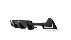 BMW 4 Series 430 440 (with M-Package bumper, does not fit base model) F32 / F33 2017 2018 2019 2020 with Aftermarket Parts - Rear Diffuser & Canards Dry Pre-preg Carbon Fiber from Karbel Carbon