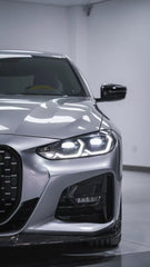BMW 4 series 430i (with M-package bumper, does not fit base model) M440i G22 G23 2020-ON with Aftermarket Parts - Front Lip Pre-preg Carbon Fiber from Karbel Carbon