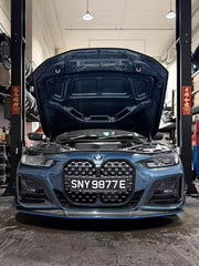 BMW 4 series 430i (with M-package bumper, does not fit base model) M440i G22 G23 2020-ON with Aftermarket Parts - Front Lip Pre-preg Carbon Fiber from Karbel Carbon