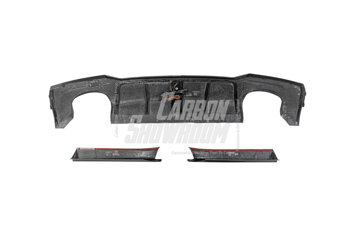 BMW 4 series 430i M440i G22 G23 2020-ON with Aftermarket Parts - Rear Diffuser & Canards Pre-preg Carbon Fiber from Karbel Carbon