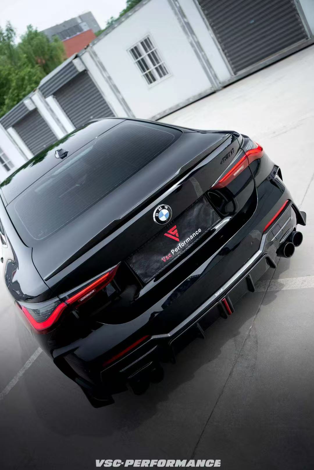 BMW 4 series 430i M440i G22 G23 2020-ON with Aftermarket Parts - Rear Diffuser & Canards Pre-preg Carbon Fiber from Karbel Carbon