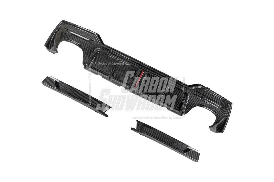 BMW 4 series 430i M440i G22 G23 2020-ON with Aftermarket Parts - Rear Diffuser & Canards Pre-preg Carbon Fiber from Karbel Carbon