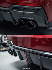 BMW 4 series 430i M440i G22 G23 2020-ON with Aftermarket Parts - Rear Diffuser & Canards Pre-preg Carbon Fiber from Karbel Carbon