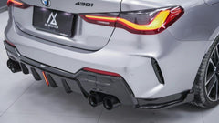 BMW 4 series 430i M440i G22 G23 2020-ON with Aftermarket Parts - Rear Diffuser & Canards Pre-preg Carbon Fiber from Karbel Carbon