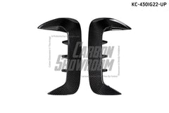 MW 4 Series 430i (with M-package bumper, does not fit base model) M440i G22 G23 2020-ON with Aftermarket Parts - Upper Valences Pre-preg Carbon Fiber from Karbel Carbon