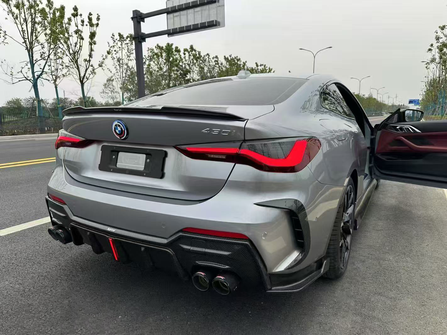 BMW 4 Series 430i M440i G22 G23 2020-ON & M4 / M4C / M4CS  G82 2021-ON with Aftermarket Parts - Rear Spoiler Pre-preg Carbon Fiber from Karbel Carbon