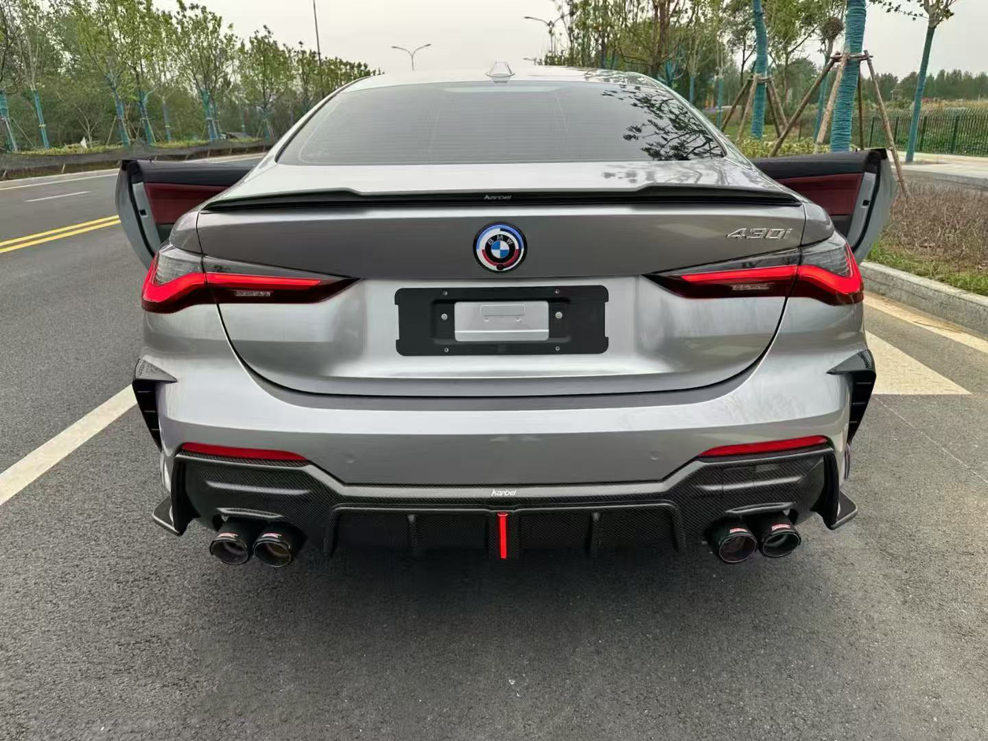 BMW 4 Series 430i M440i G22 G23 2020-ON & M4 / M4C / M4CS  G82 2021-ON with Aftermarket Parts - Rear Spoiler Pre-preg Carbon Fiber from Karbel Carbon