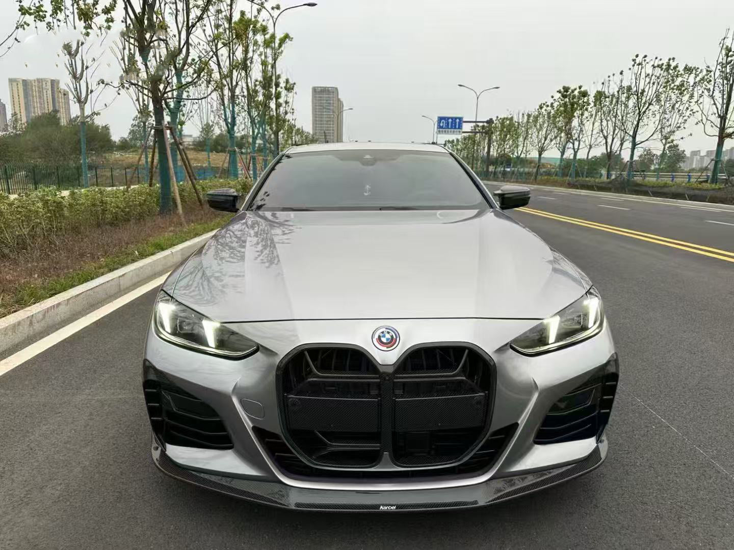 MW 4 Series 430i (with M-package bumper, does not fit base model) M440i G22 G23 2020-ON with Aftermarket Parts - Upper Valences Pre-preg Carbon Fiber from Karbel Carbon