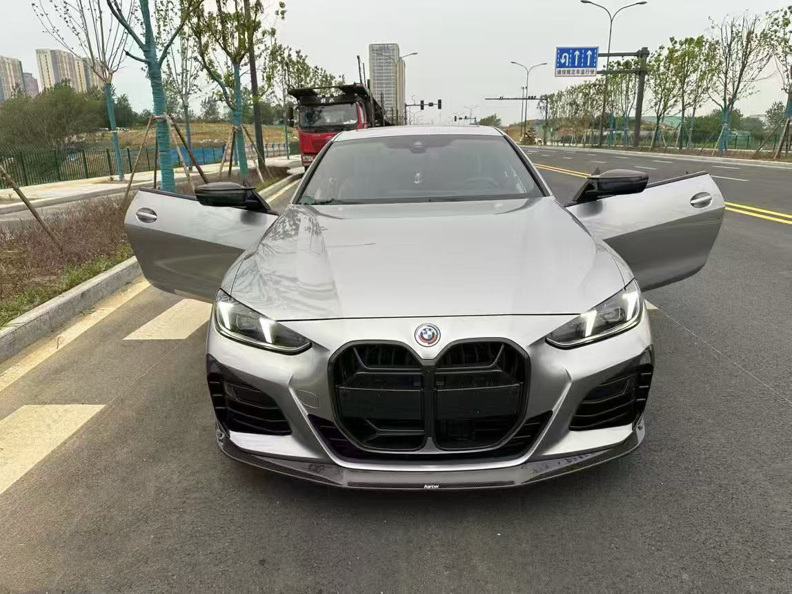MW 4 Series 430i (with M-package bumper, does not fit base model) M440i G22 G23 2020-ON with Aftermarket Parts - Upper Valences Pre-preg Carbon Fiber from Karbel Carbon