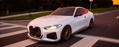 BMW 4 Series 430i (with M-package bumper, does not fit base model) M440i G22 G23 2020-ON with Aftermarket Parts - Upper Valences Pre-preg Carbon Fiber from Karbel Carbon