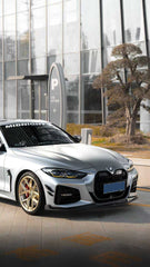 BMW 4 series 430i (with M-package bumper, does not fit base model) M440i G22 G23 2020-ON with Aftermarket Parts - Front Lip Pre-preg Carbon Fiber from Karbel Carbon