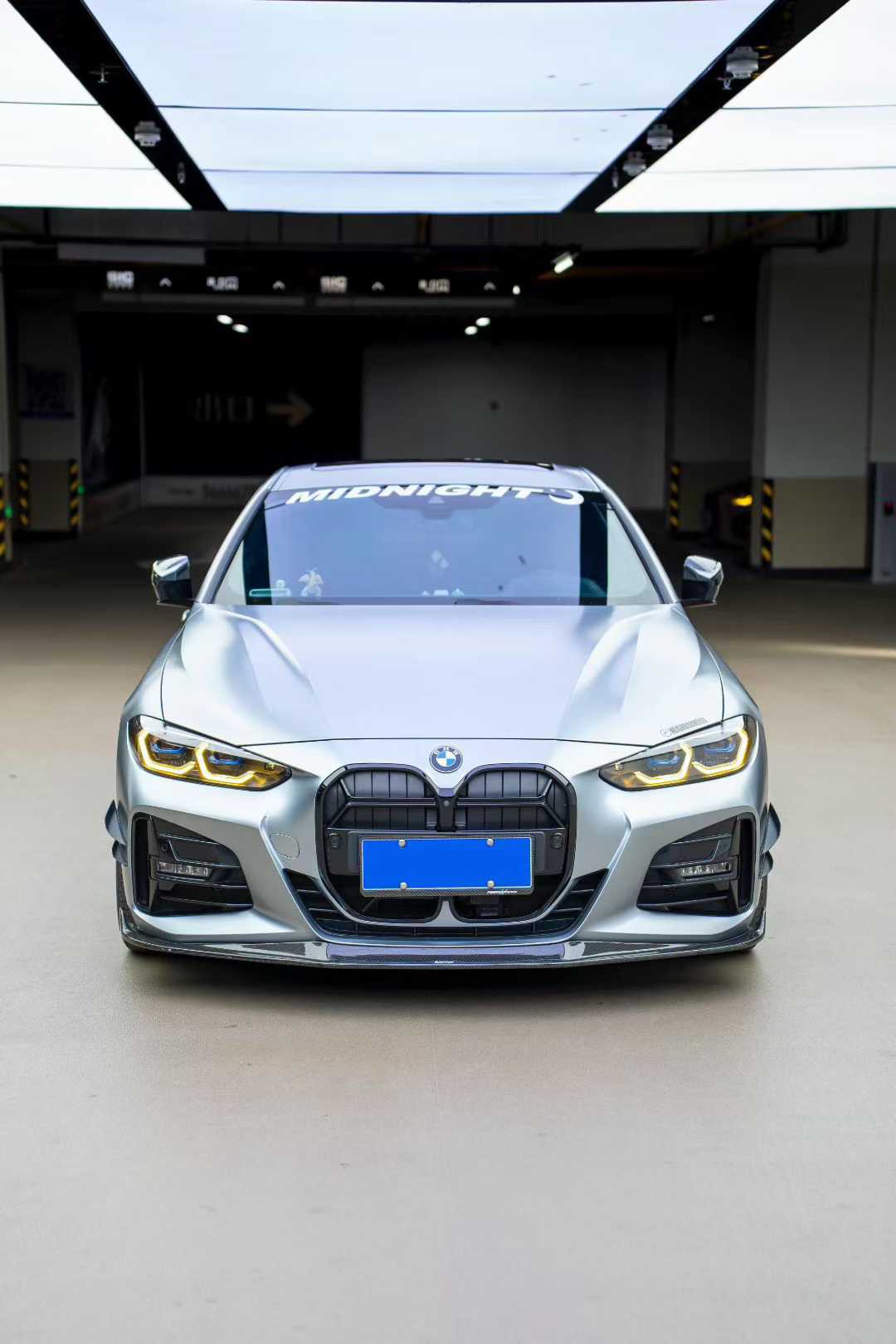 BMW 4 series 430i (with M-package bumper, does not fit base model) M440i G22 G23 2020-ON with Aftermarket Parts - Front Lip Pre-preg Carbon Fiber from Karbel Carbon