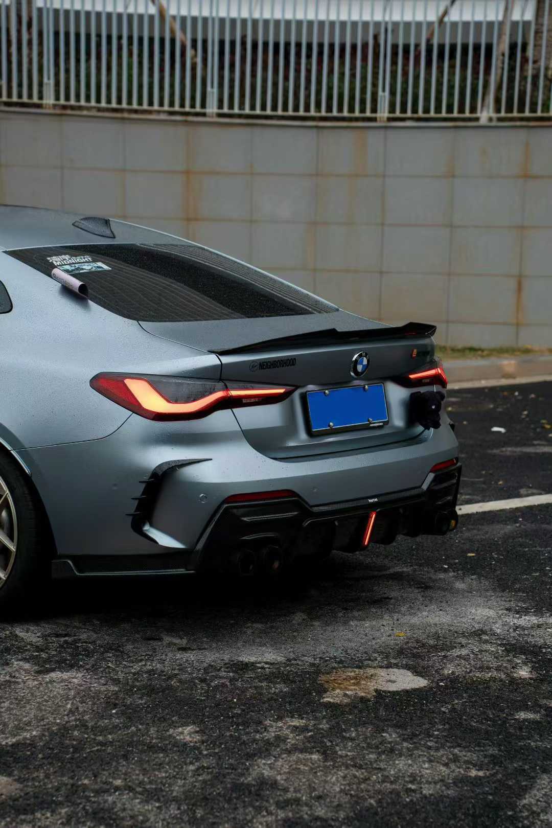 BMW 4 Series 430i M440i G22 G23 2020-ON with Aftermarket Parts - Rear Diffuser & Canards Pre-preg Carbon Fiber from Karbel Carbon
