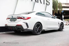 BMW 4 series 430i M440i G22 G23 2020-ON with Aftermarket Parts - Rear Diffuser & Canards Pre-preg Carbon Fiber from Karbel Carbon