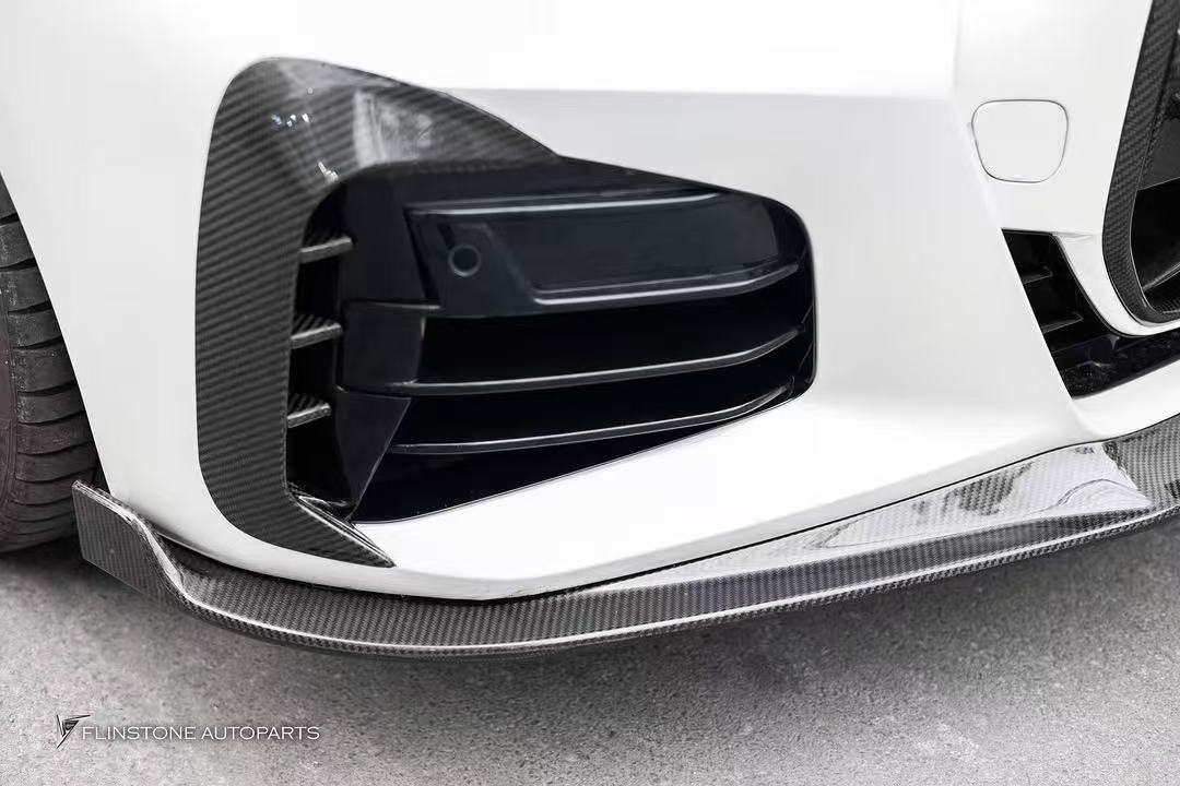 BMW 4 series 430i (with M-package bumper, does not fit base model) M440i G22 G23 2020-ON with Aftermarket Parts - Upper Valences Pre-preg Carbon Fiber from Karbel Carbon
