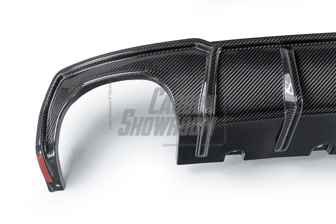 BMW 4 Series Gran Coupe M440i 430i (with M-package bumper, does not fit base model) G26 2022-ON with Aftermarket Parts - Rear Diffuser & Canards Pre-preg Carbon Fiber from Karbel Carbon