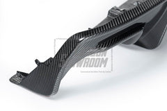 BMW 4 Series Gran Coupe M440i 430i (with M-package bumper, does not fit base model) G26 2022-ON with Aftermarket Parts - Rear Diffuser & Canards Pre-preg Carbon Fiber from Karbel Carbon