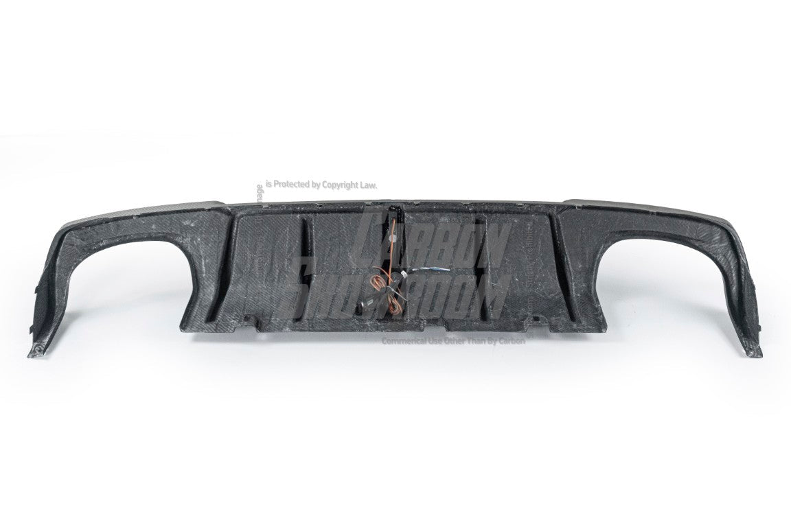 BMW 4 Series Gran Coupe M440i 430i (with M-package bumper, does not fit base model) G26 2022-ON with Aftermarket Parts - Rear Diffuser & Canards Pre-preg Carbon Fiber from Karbel Carbon