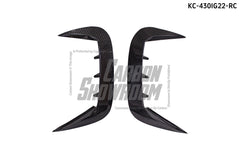 BMW 4 series 430i (with M-package bumper, does not fit base model) M440i G22 G23 2020-ON with Aftermarket Parts - Rear Bumper Canards Pre-preg Carbon Fiber from Karbel Carbon