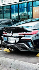  BMW 8 Series M850 840 (With M-Package Bumper) G16 2018 2019 2020 2021 2022 2023 2024 with Aftermarket Parts - Rear Diffuser Pre-preg Carbon Fiber from Karbel Carbon