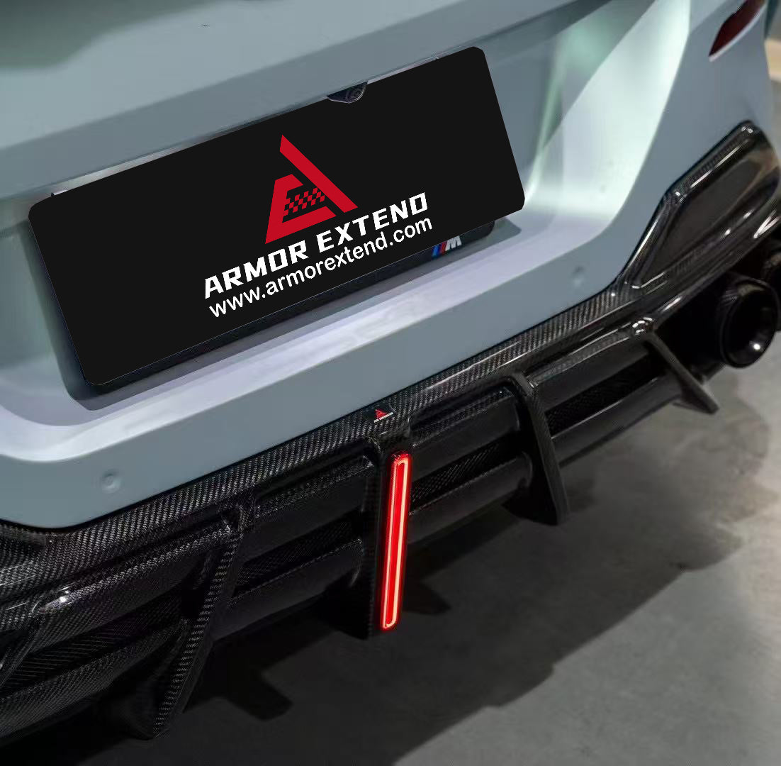 BMW 8 Series M850i 840i (With M-Package Bumper) G14 G15 G16 2018 2019 2020 2021 2022 2023 2024 with Aftermarket Parts - AE Style?Front Canards Carbon Fiber from?ArmorExtend 