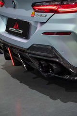 BMW 8 Series M850i 840i (With M-Package Bumper) G14 G15 G16 2018 2019 2020 2021 2022 2023 2024 with Aftermarket Parts - AE Style?Front Canards Carbon Fiber from?ArmorExtend 