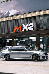 BMW 5 Series M550 540 530 (with M-package bumper, does not fit base model) G30 LCI 2021 2022 2023 2024 with Aftermarket Parts - Front Lip Pre-preg Carbon Fiber from Karbel Carbon